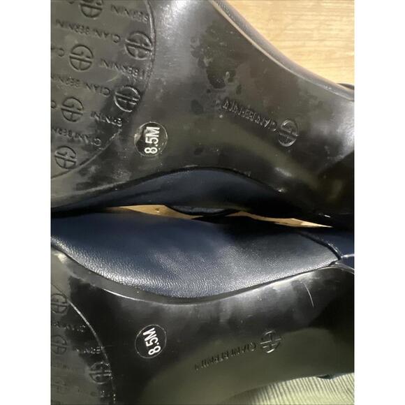 Giani Bernini Vineza Leather Round Toe T-Strap Mary Jane Navy Blue Pump Sz 8.5 - Picture 5 of 5